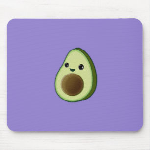 Tapis De Souris Kawaii Avocado Dessin personnalisé violet