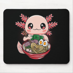 Tapis De Souris Kawaii Axolotl Manger Ramen nouilles Anime Gift Gi