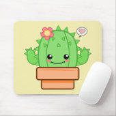 Tapis De Souris Kawaii Cactus (Avec souris)