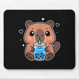 Tapis De Souris Kawaii Capybara Boba Boire japonais mignon Anime C