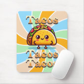 Tapis De Souris Kawaii Cartoon Tacos (Avec souris)