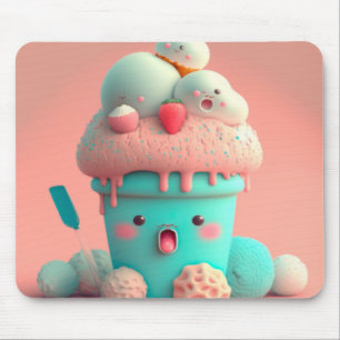 Tapis De Souris Kawaii crème glacée mousepad