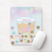 Tapis De Souris Kawaii Cute Bubble Pearl Lait Thé Tapioca Boba (Avec souris)