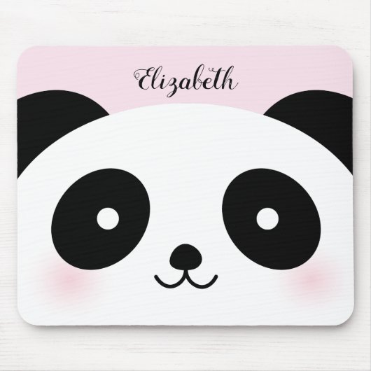 Tapis De Souris Kawaii Cute Cartographie Panda Ours Personnalisé N (Devant)