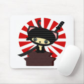Tapis De Souris kawaii de chat de ninja (Avec souris)