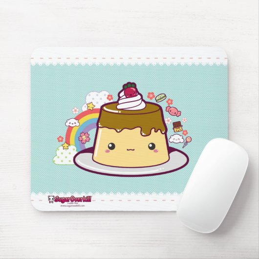 Tapis De Souris Kawaii Flan (Avec souris)