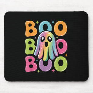 Tapis De Souris Kawaii Ghost Boo avec des étincelles Halloween col