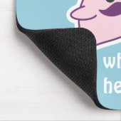 Tapis De Souris Kawaii Narwhal avec la moustache (Coin)