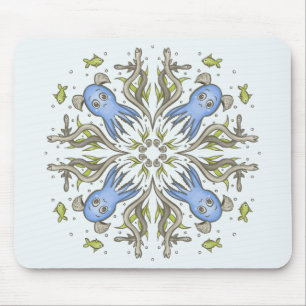 Tapis De Souris Kawaii Octopus Kaleidoscope - Océans Rêvés Enfants