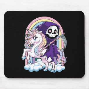 Tapis De Souris Kawaii Pastel Goth Cute Halloween Grim Reaper Ridi