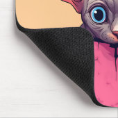 Tapis De Souris Kawaii Peeking Cute Sphynx Cat (Coin)