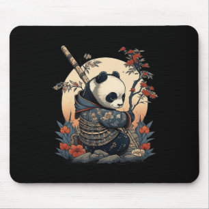 Tapis De Souris Kawaii Style japonais Samurai Anime Panda