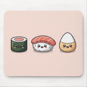 Tapis de souris Kawaii Sushi Friends