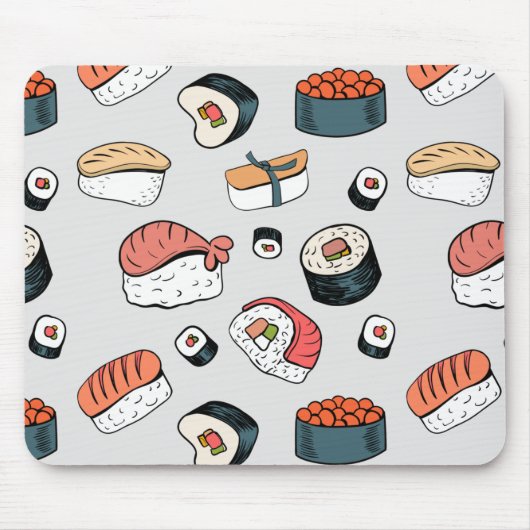 Tapis De Souris Kawaii Sushi Rolls Motif Slip-On Baskets (Devant)