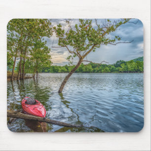 Tapis De Souris Kayak Flottant Sur Le Lac Table Rock
