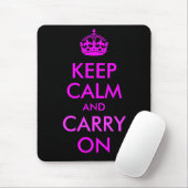 Tapis de souris Keep Calm and Carry On (Avec souris)