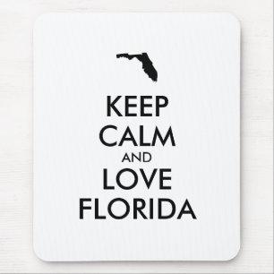 Tapis De Souris KEEP CALM et LOVE FLORIDA personnalisables