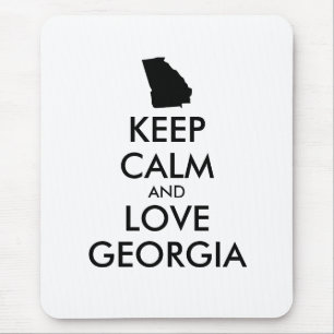 Tapis De Souris KEEP CALM et LOVE GEORGIA personnalisables