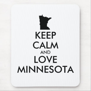 Tapis De Souris KEEP CALM et LOVE MINNESOTA