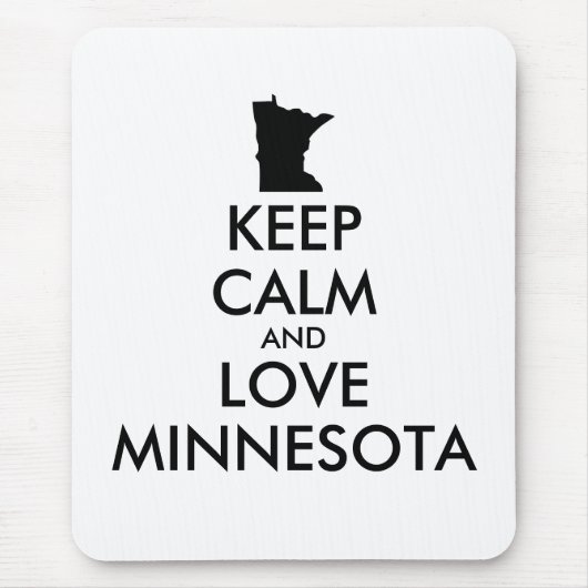 Tapis De Souris KEEP CALM et LOVE MINNESOTA (Devant)