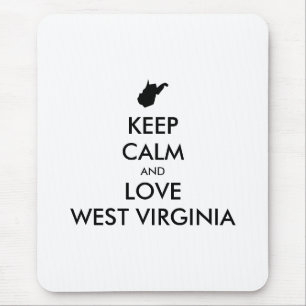 Tapis De Souris KEEP CALM et LOVE WEST VIRGINIA