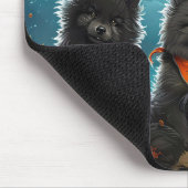 Tapis De Souris Keeshond Halloween Éffrayant (Coin)