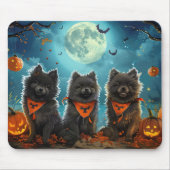 Tapis De Souris Keeshond Halloween Éffrayant (Devant)