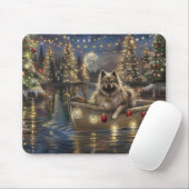Tapis De Souris Keeshond Noël Festive Voyage (Avec souris)