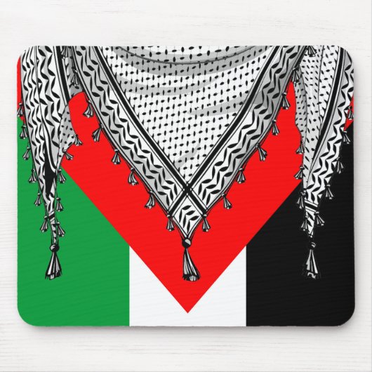 Tapis De Souris Keffiyeh Écharpe palestinienne tissu traditionnel (Devant)