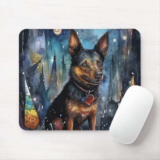 Tapis De Souris Kelpie australienne d'Halloween avec la peur Citro (Avec souris)