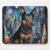 Tapis De Souris Kelpie australienne d'Halloween avec la peur Citro (Devant)