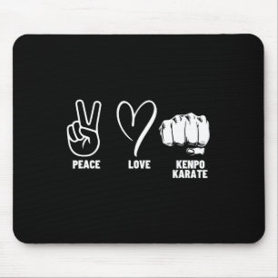 Tapis De Souris Kenpo Karate Coach Peace Love American Kenpo