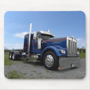 Tapis De Souris Kenworth d'un rouge ardent et bleu Mousepad