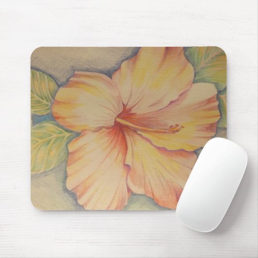 Tapis De Souris ketmie rose (Avec souris)