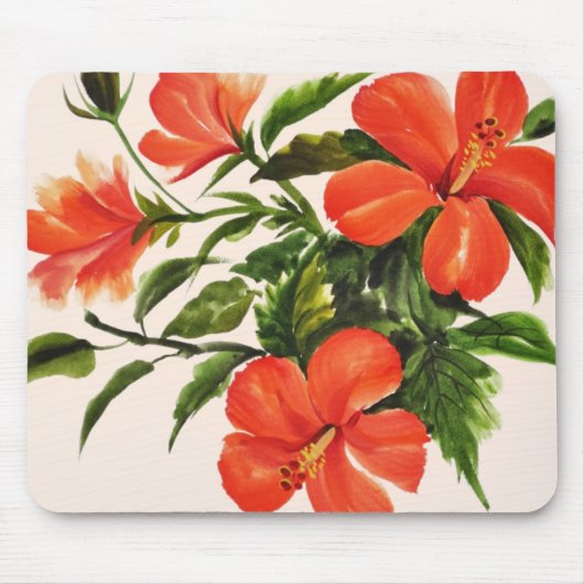 Tapis De Souris Ketmie rouge chaude (Devant)