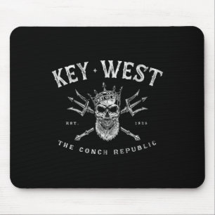 Tapis De Souris Key West Floride Vintage Poseidon Conch Republic