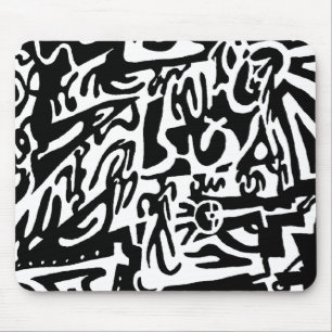 Tapis De Souris "Keys", B&W numérique abstrait