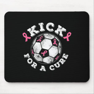 Tapis De Souris Kick For A Cure Ruban Rose Sensibilisation au Canc