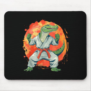 Tapis De Souris Kickboxing Crocodile Taekwondo Karaté MMA Drôle