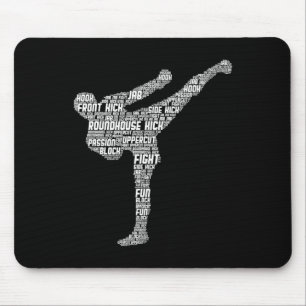 Tapis De Souris Kickboxing Kickboxer Karaté Hommes Enfants Garçons