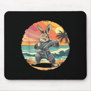 Tapis De Souris Kickboxing Lapin Karaté Taekwondo Jiu-Jitsu MMA