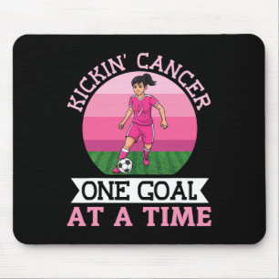 Tapis De Souris Kickin Cancer Du Sein Un Objectif À La Fois Footba