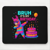 Tapis De Souris Kids Dabbing Llama Birthday Funny Bday Party Tee (Devant)