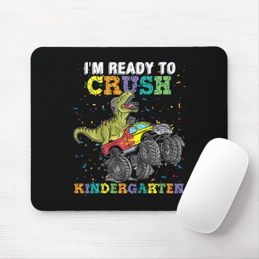 Tapis De Souris Kids I'm Ready To Crush Kindergarten Monster Truck (Avec souris)
