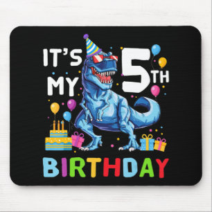 Tapis De Souris Kids Rawr I'm 5 Anniversaire Party T Rex Dinosaur