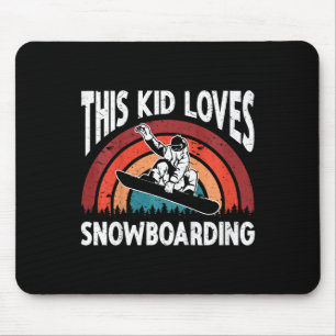 Tapis De Souris Kids Snowboard Art Snowboard Winter Cool Snowbo