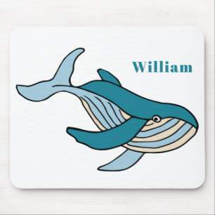 Tapis De Souris Kids Whale Classic Nom personnalisé
