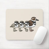 Tapis De Souris Killdeer et trois poussins (Avec souris)