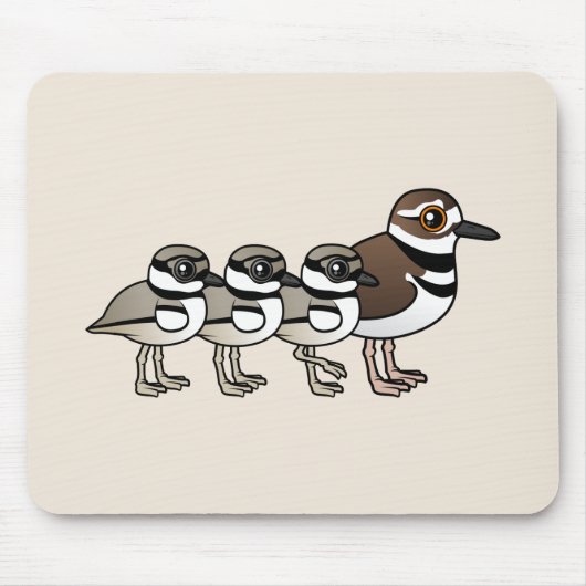 Tapis De Souris Killdeer et trois poussins (Devant)