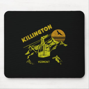 Tapis De Souris Killington Vermont Distressed Retro Skiing Tee